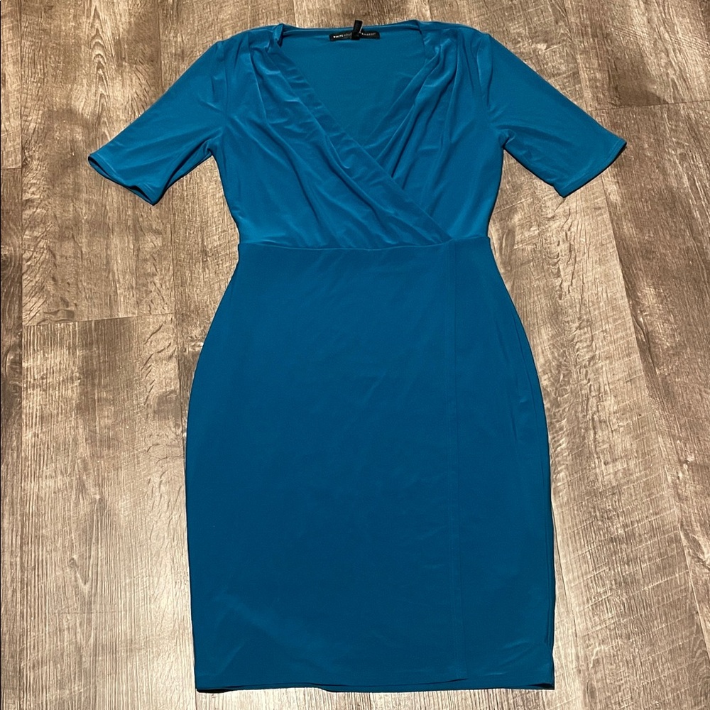 White House Black Market Teal Midi Dress